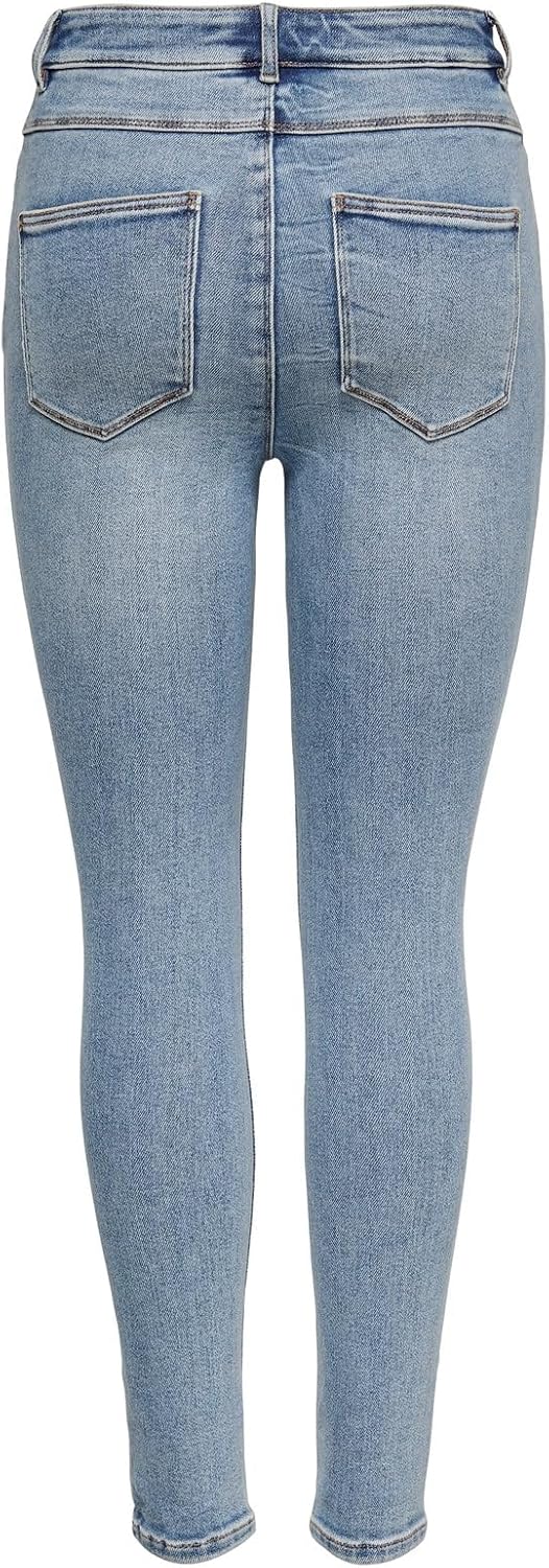 ONLY Female Skinny Jeans ONLMILA Hohe Taille Skinny Fit Jeans 25W / 30L Blau (Light Blue Denim Light