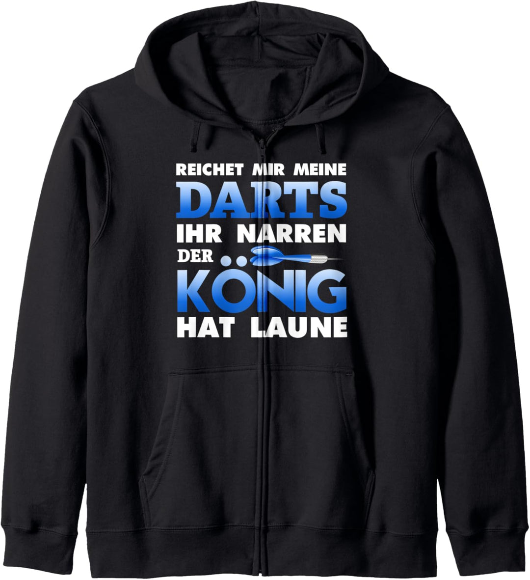 Dartspieler König Narren Dart spielen Geschenk Dartturnier Kapuzenjacke