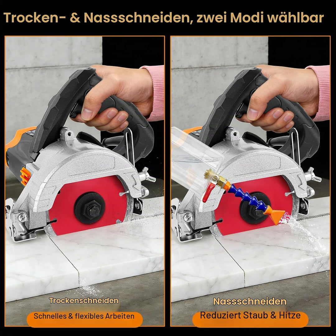 1300W Fliesenschneider Elektrisch, 0-45° Grad Fliesenschneider Nassschneider, Nass-/ Trocken Fliesen