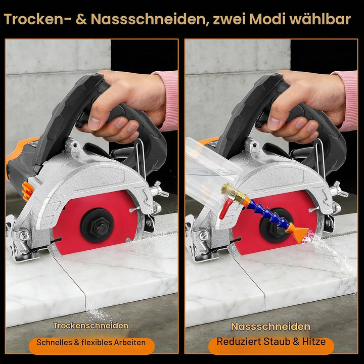 1300W Fliesenschneider Elektrisch, 0-45° Grad Fliesenschneider Nassschneider, Nass-/ Trocken Fliesen