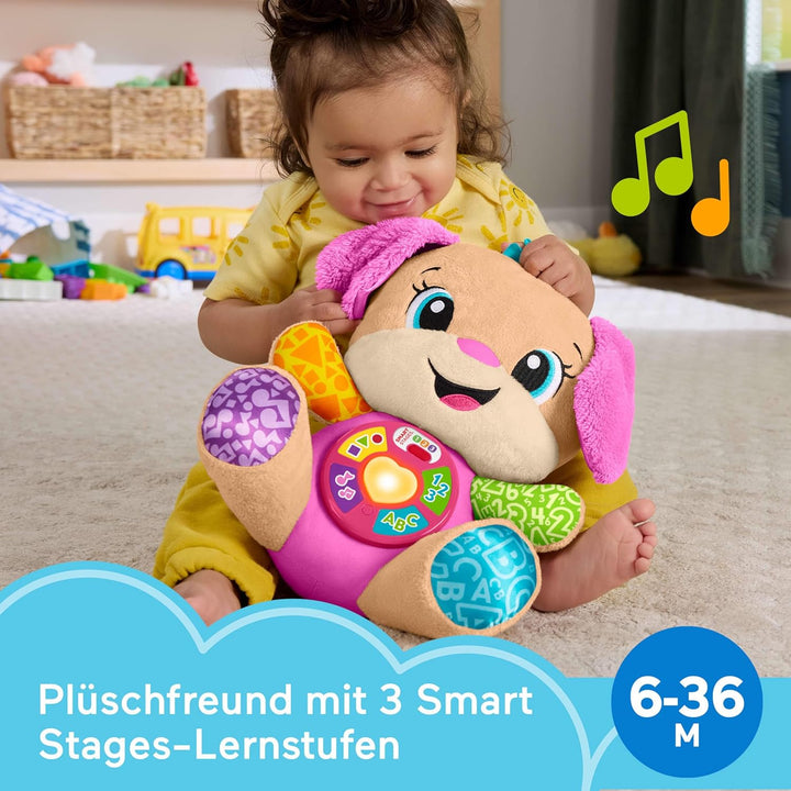 Fisher-Price Musikalischer Lernspass für Babys Smart Stages Hundefreundin, Plüschspielzeug mit Smart