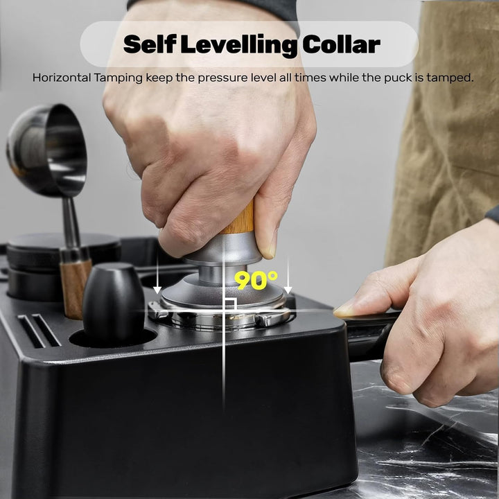 Tamper 58mm, 30lbs Druckregulierend Calibrated Espresso Tamper, Federbelastet Anpressdruck Kaffee Ta