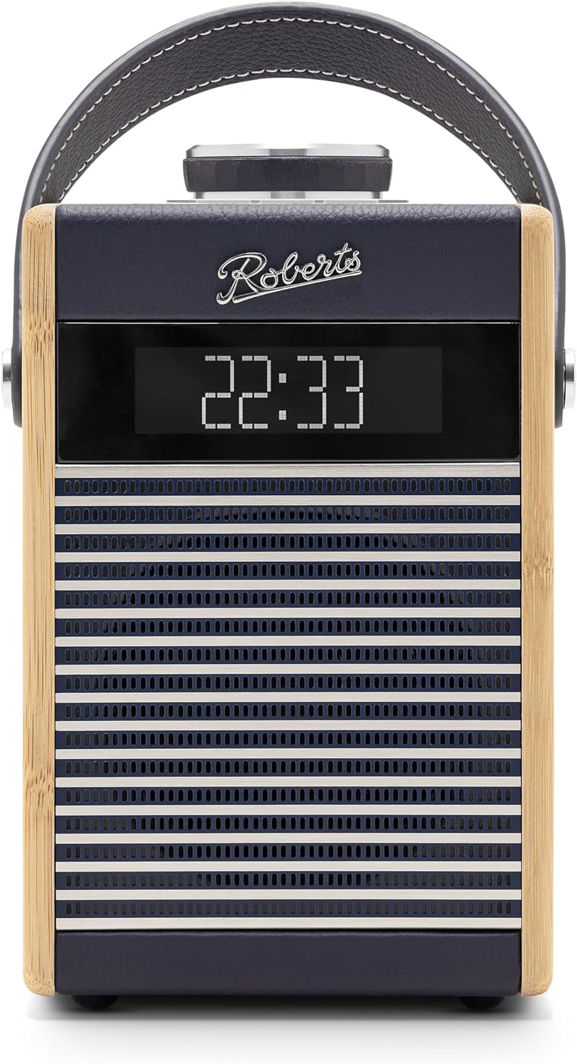 Rambler Midi Retro-Radiowecker, tragbar, Dab+/FM/Bluetooth, Marineblau