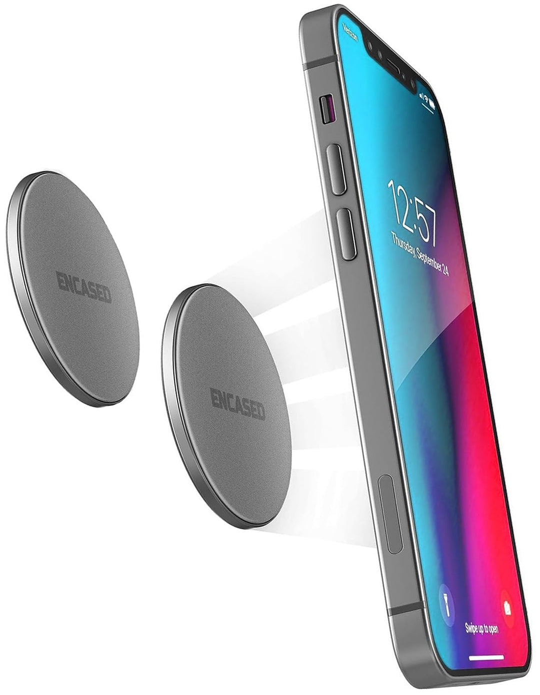 Encased Magnetische Befestigung überall iPhone-Disks (2 Stück), entworfen für MagSafe, Handyhalter z