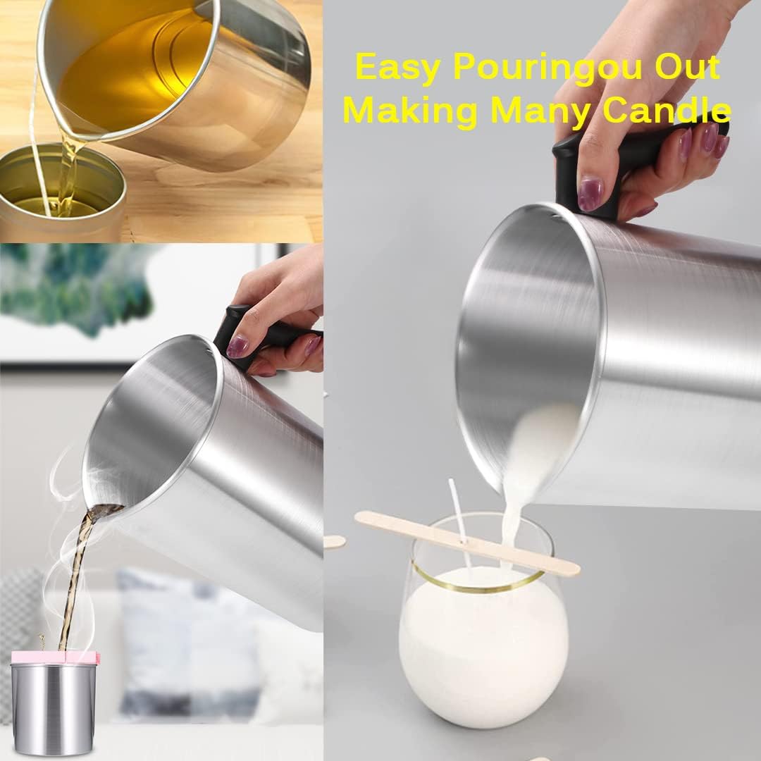 Schmelztopf für Kerzen, Wachs-Guss, aus Aluminium, Werkzeug für Kerzenhandwerk, Giessbecher, für Hei