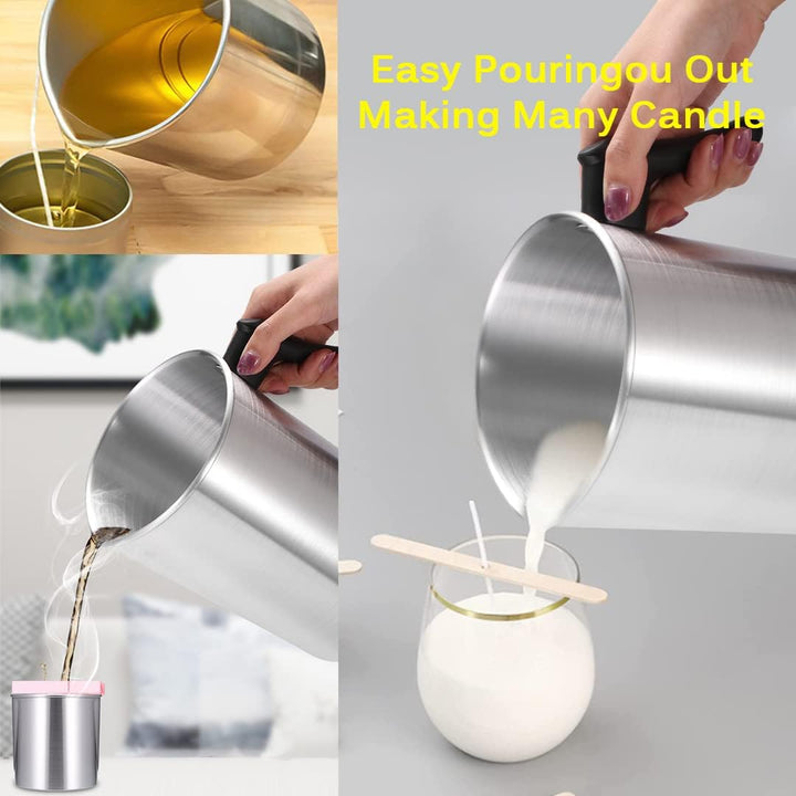 Schmelztopf für Kerzen, Wachs-Guss, aus Aluminium, Werkzeug für Kerzenhandwerk, Giessbecher, für Hei
