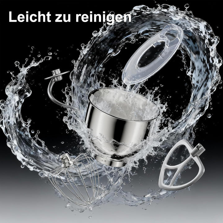 Camic Küchenmaschine 1800W, 8L Knetmaschine aus Vollmetall mit 10 Stufen, digitaler Touchscreen, Tim
