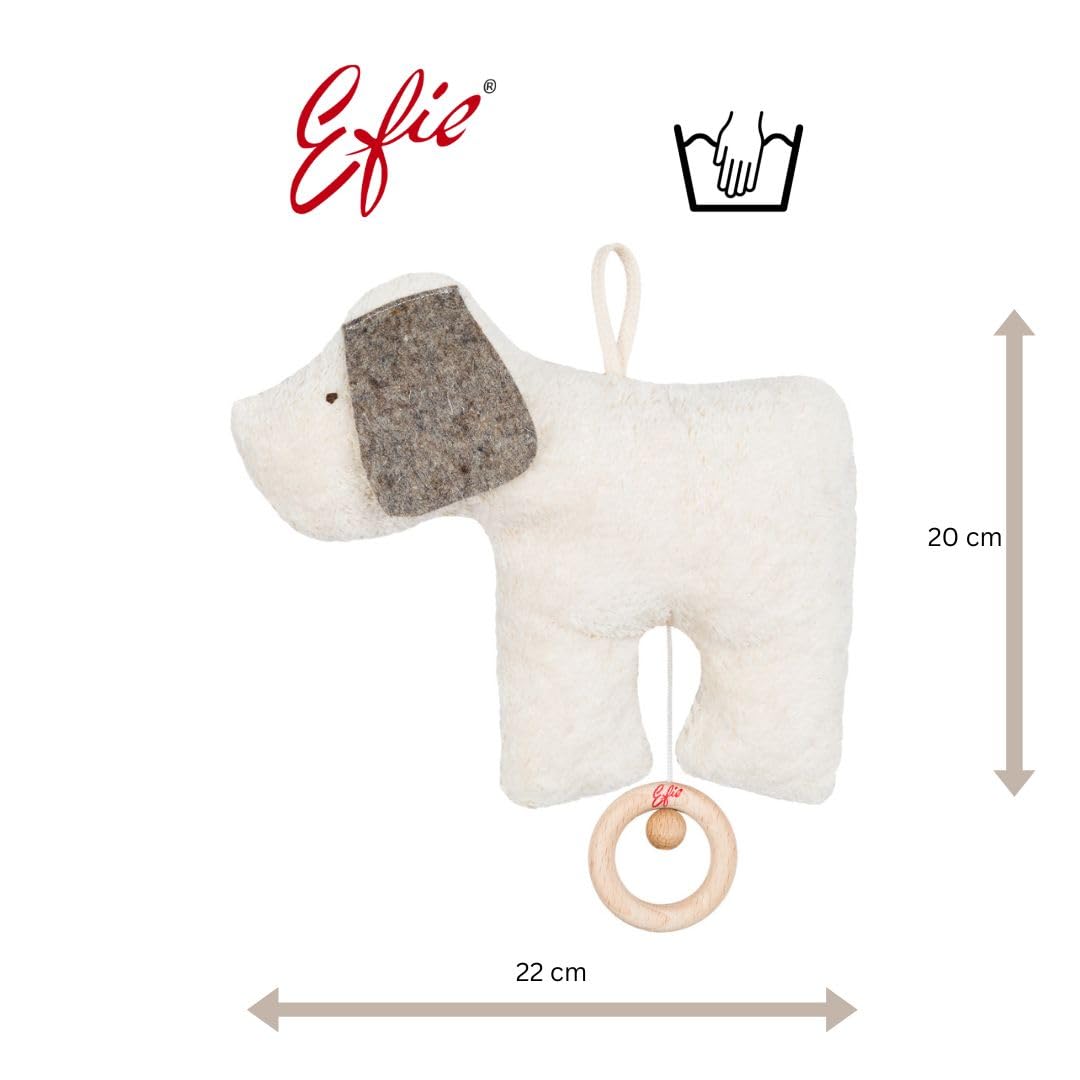 Efie Bio - Spieluhr Hund, kontrolliert biologischer Anbau (organic), Made in Germany, GOTS zertifizi