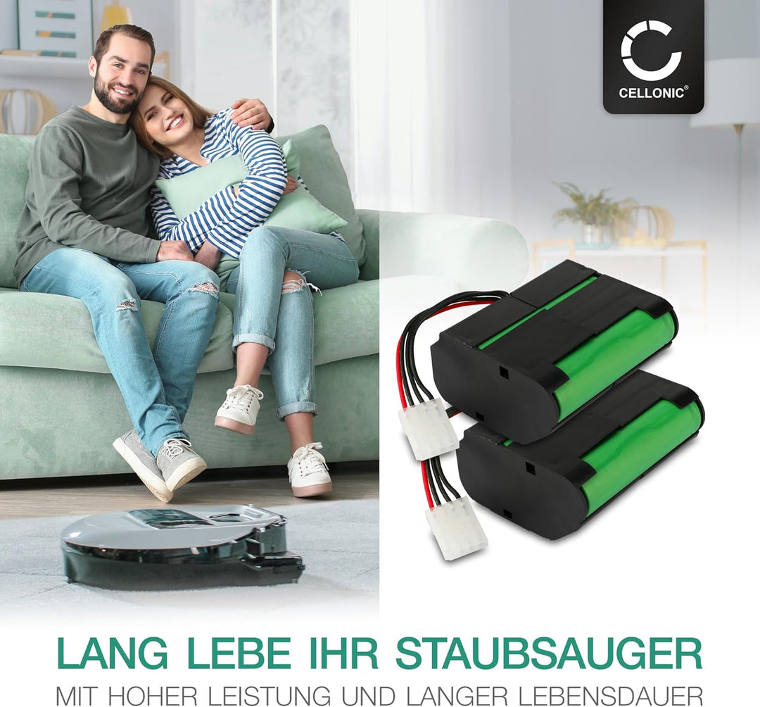 CELLONIC 2X Akku kompatibel mit Vorwerk Kobold VR100 VX100 Vorwerk 46439 PN46439 SCM61932 2x4500mAh