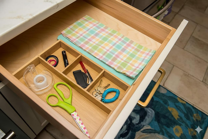 Lipper International 824 Organizer-Tablett aus Bambusholz, 4 Fächer, 29,5 x 20,3 x 4,5 cm, Bambushol