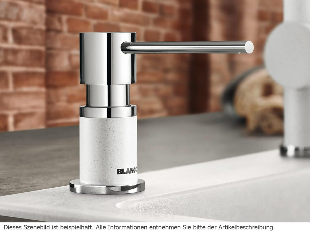 BLANCO LATO Spülmittelspender silgranitschwarz/chrom | Passend zu allen BLANCO-Küchenarmaturen | Beq