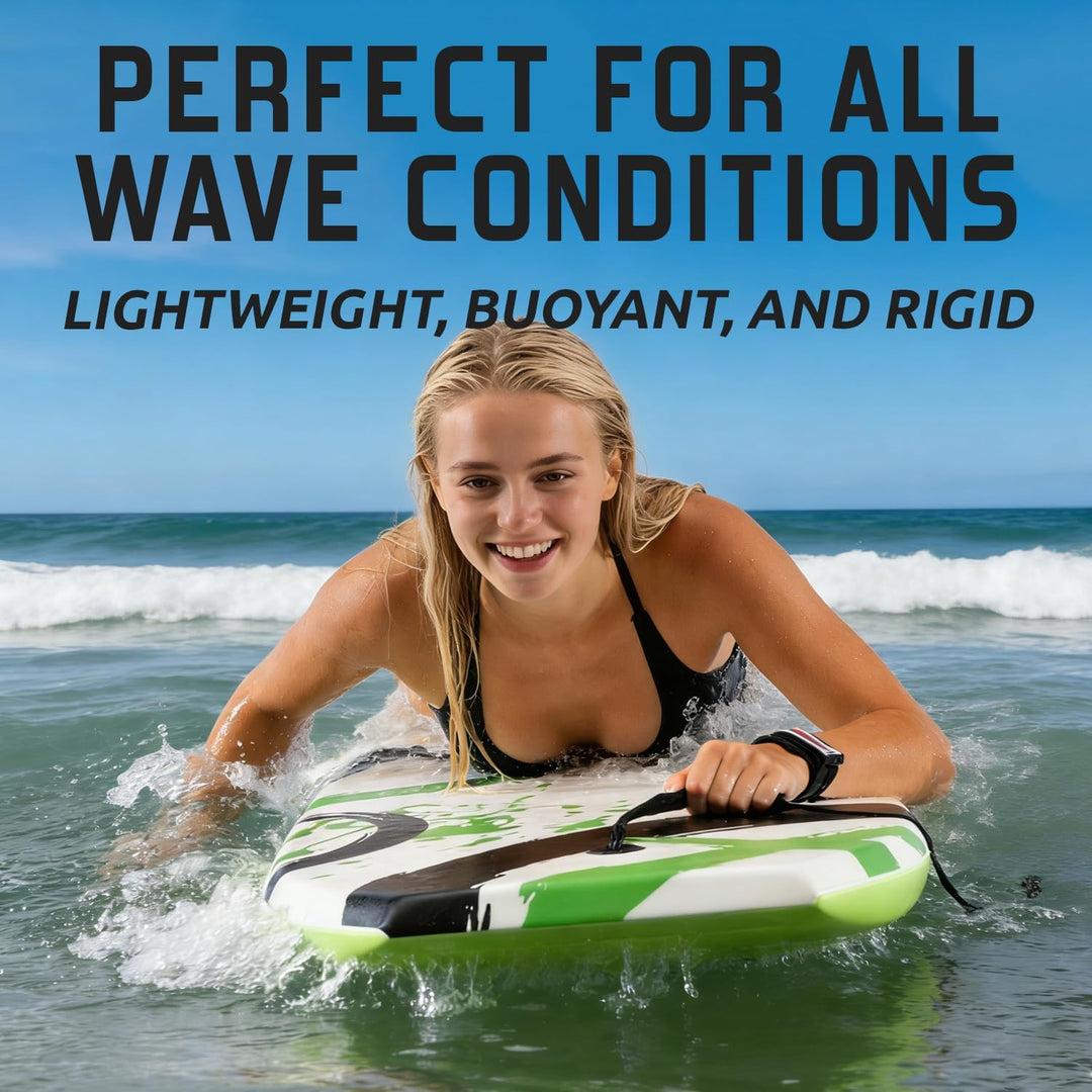 Breeze 104,1 cm Bodyboard – Leichtes EPS-Core-Bodyboard mit IXPE-Deck, HDPE Slick Bottom, Halbmondsc