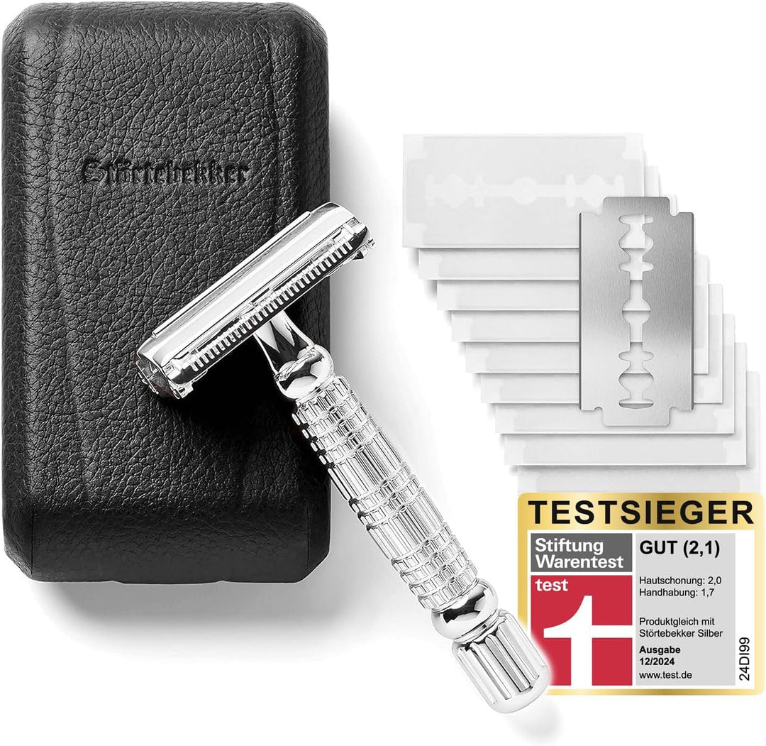 Störtebekker® Premium Shower & Shave Essential Set - Rasierset & Duschset für Herren - mit Rasierhob