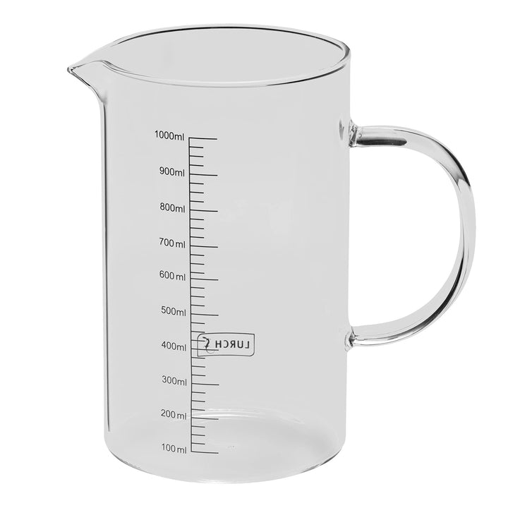 Lurch 70202 Messkrug aus hitzebeständigem Borosilikatglas 1l, Transparent