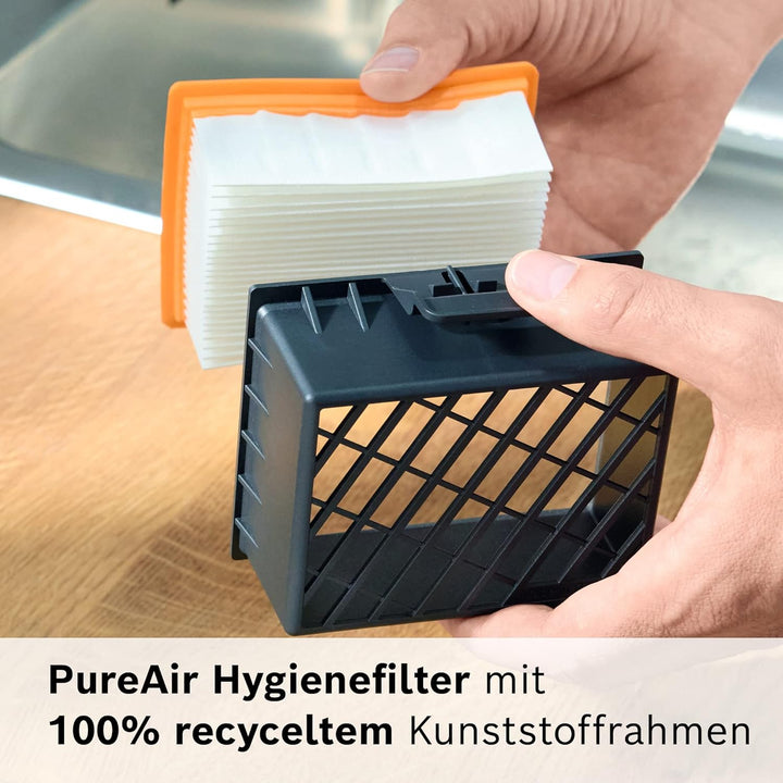 Bosch Staubsauger mit Beutel Serie 2 BGDS2CHAMP, Bodenstaubsauger, nachhaltig, aus Recyclingmaterial