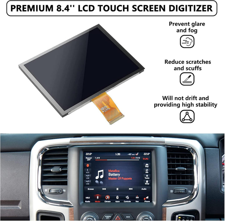 Ersatz 8,4 Zoll Uconnect 4C UAQ LCD Monitor Touchscreen, Radio Navigation New OEM Ersatz Fit für Jee