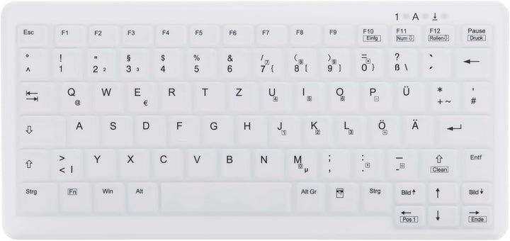 Cherry AK-C4110 Desinfizierbare Kabelose Hygienetastatur im Notebook-Design weiss