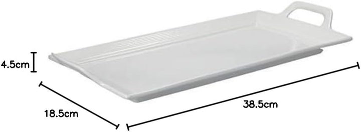la Porcellana Siena Rect. Tablett cm 39 x 18 GB, Weiss