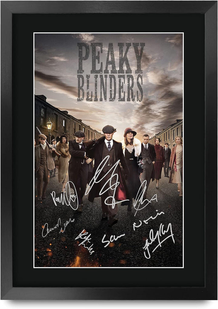 HWC Trading Peaky Blinders A3 Gerahmte Signiert Gedruckt Autogramme Bild Druck-Fotoanzeige Geschenk
