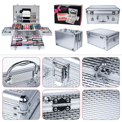 MKNZOME Schminkkasten Make-Up Set, Professionelles Kosmetische Schmink Set mit Lidschatten Lippenglo