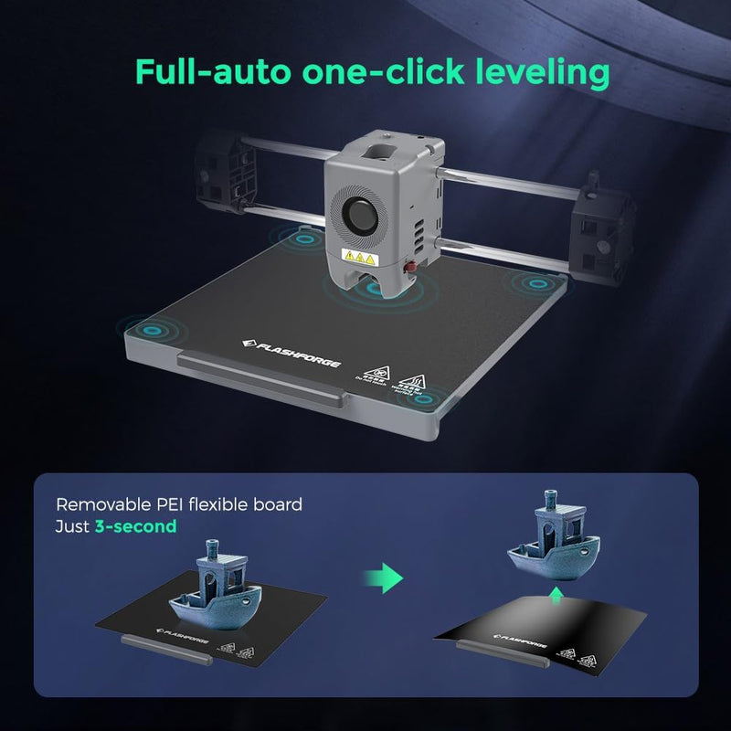 FLASHFORGE Adventurer 5M Pro 3D-Drucker, 600mm/s Hochgeschwindigkeits-FDM 3D-Drucker mit 1-Klick-aut