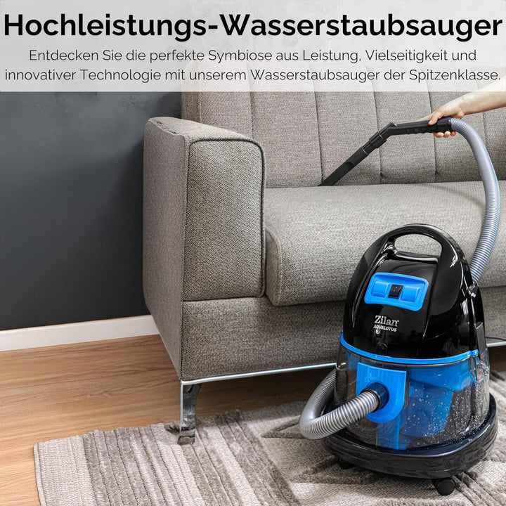 Zilan Wasser Staubsauger mit Wasserfilter | Wassersauger | Staubsauger beutellos | EEK A | H20 Saugl
