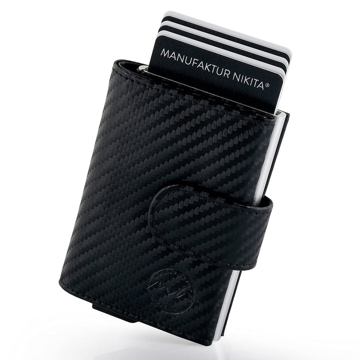 Manufaktur Nikita® Kreditkartenetui Echtleder | Geldbörse mit RFID-Schutz | Wallet für 10 Karten | f