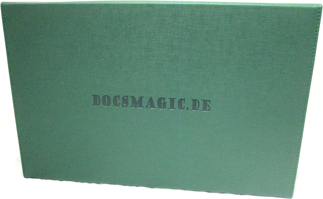 docsmagic.de Premium 3-Row Trading Card Storage Box Green + Trays & Divider - MTG PKM YGO - Aufbewah
