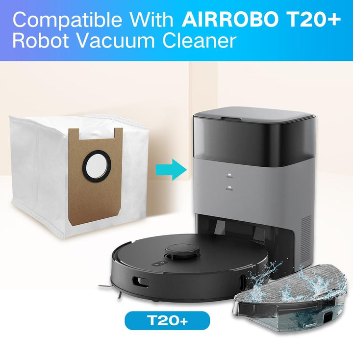 HomeTimes Ersatz Staubbeutel für AIRROBO T20 Saugroboter Ersatz Zubehör mit 8 Staubsaugerbeutel, 8 s
