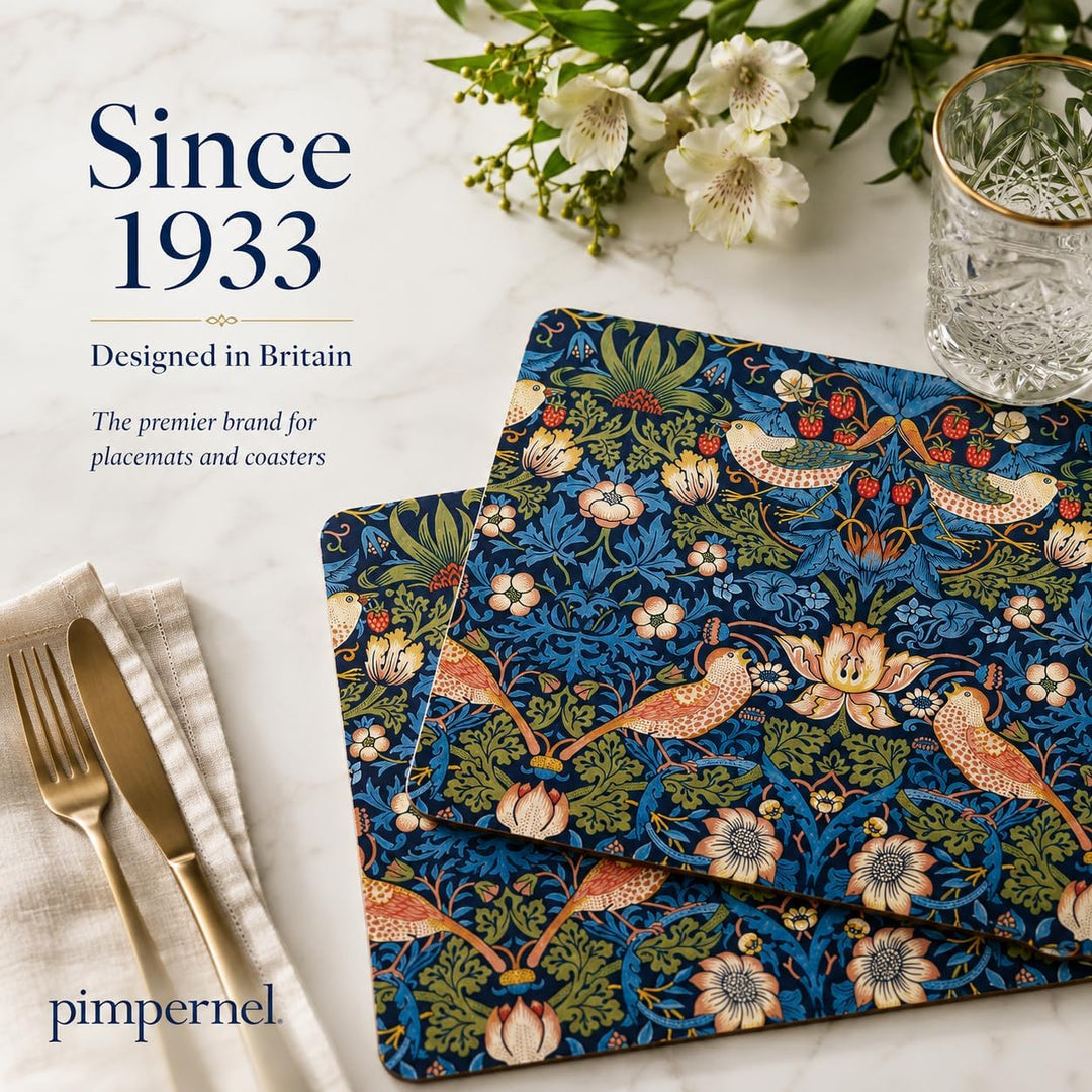 Pimpernel Strawberry Thief Blue Tischunterlage 4 Stück (s)