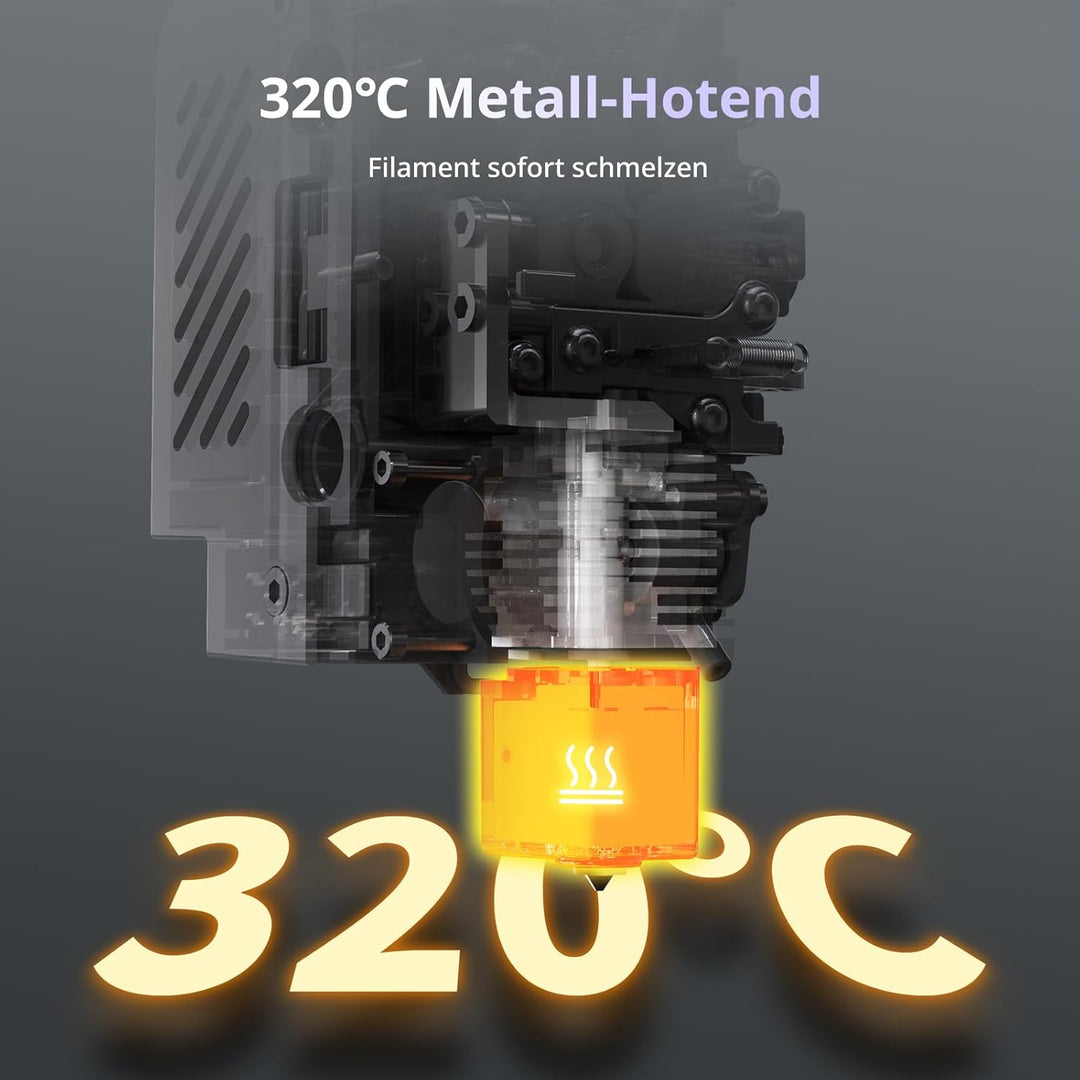 Anycubic Kobra S1 3D-Drucker, Eingebaute Kamera AI-Überwachung, 320°C Hotend mit Abnehmbarer Düse, D