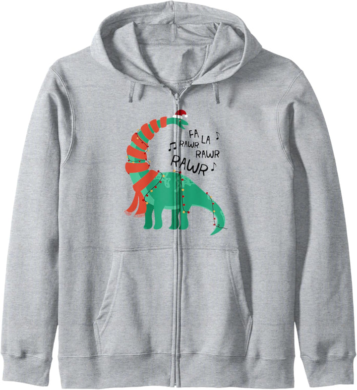 Weihnachtsdinosaurier Brontosaurus singend Fa Ra Rawr Xmas Kapuzenjacke