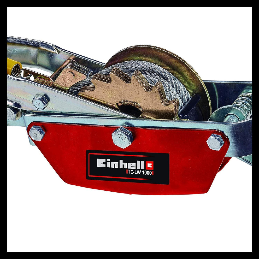 Einhell Handhebelseilzug TC-LW 1000 (2,2 Meter langes drallfreies Drahtseil, max. Zugkraft mit Umlen
