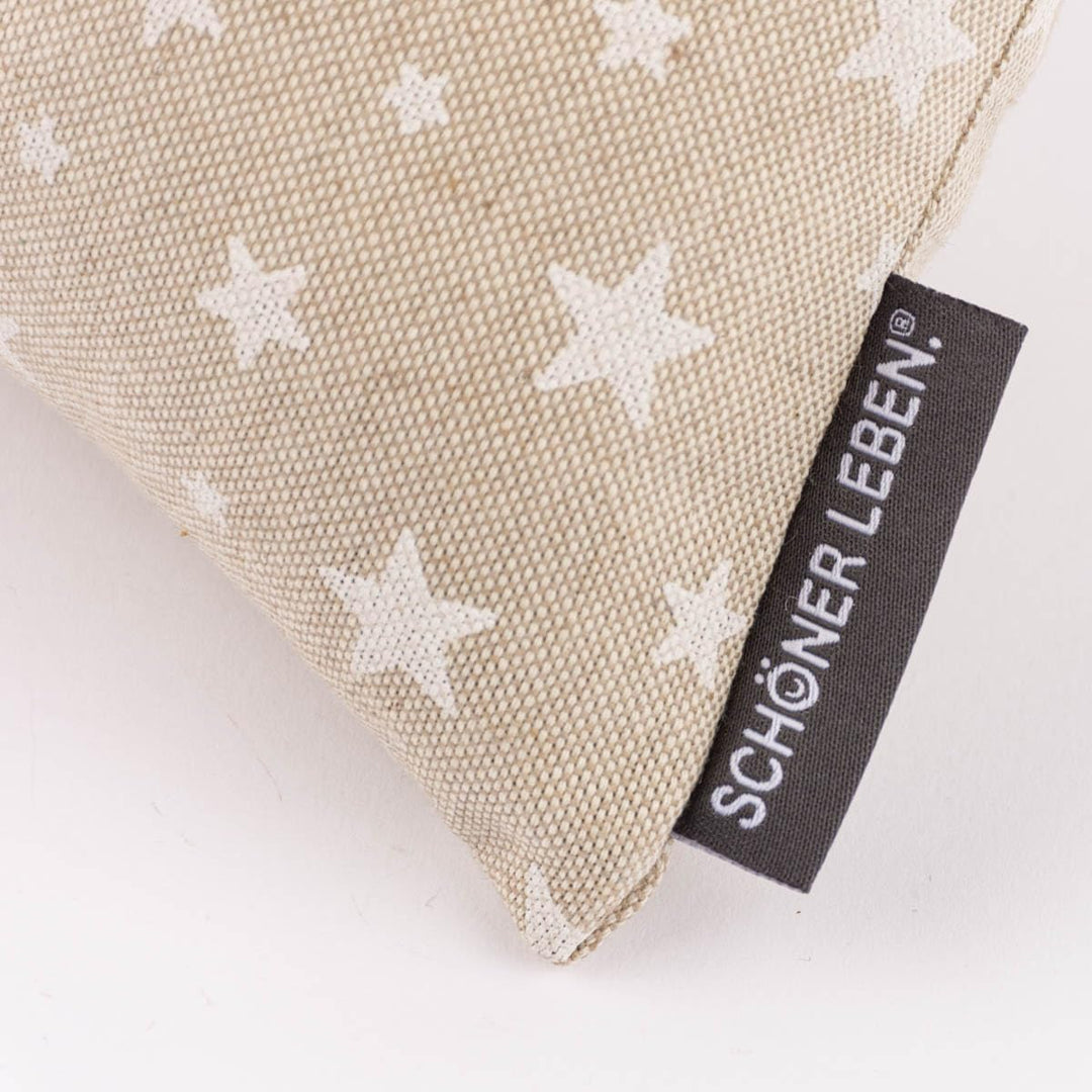 SCHÖNER LEBEN. Zugluftstopper Basic Star Sterne im Leinenlook Natur weiss div Grössen, Auswahl:80cm