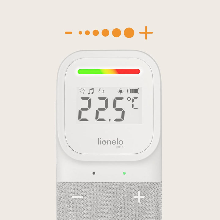 Lionelo Babyline 2.3 Audio-Babyphone mit Nachtlicht, Reichweite bis zu 400 m, LCD-Display, Gegenspre