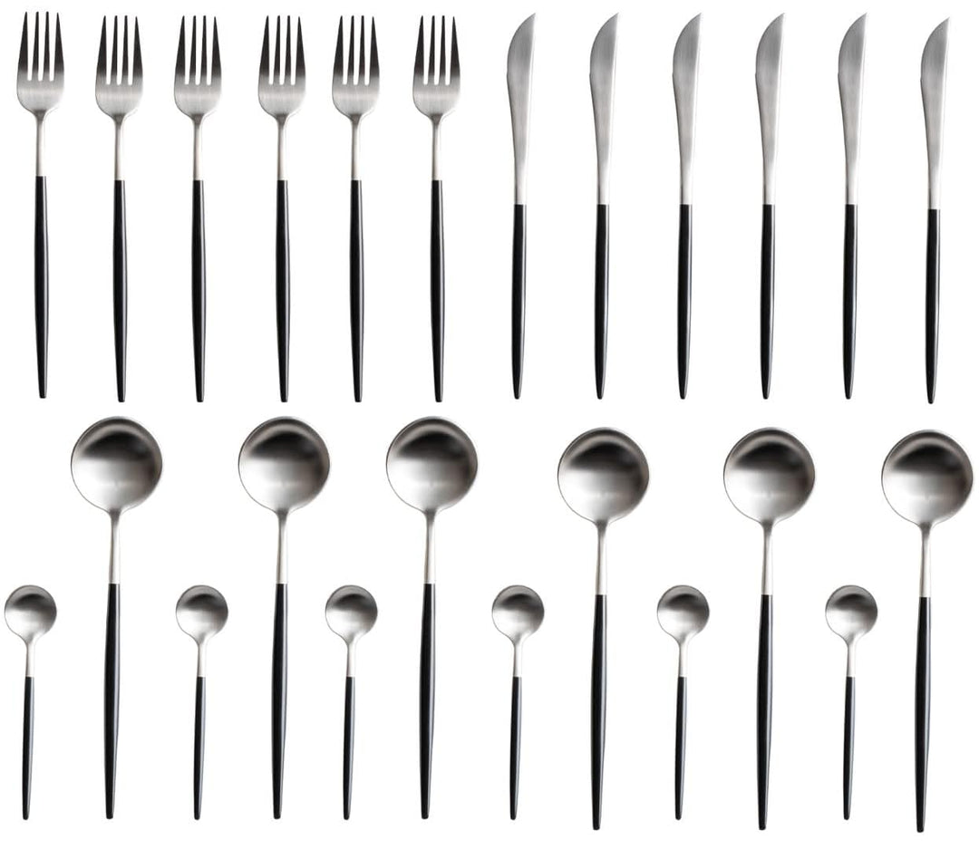 Jay Hill Besteckset Edelstahl Schwarz 24-teilig