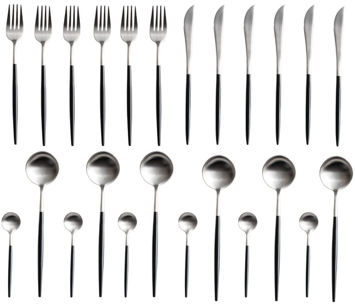 Jay Hill Besteckset Edelstahl Schwarz 24-teilig