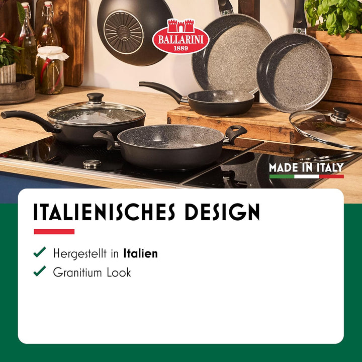 BALLARINI Bari Bratpfanne, 28 cm, Aluminium, Keramikbeschichtung, Kratzfeste Beschichtung, Keramikpf