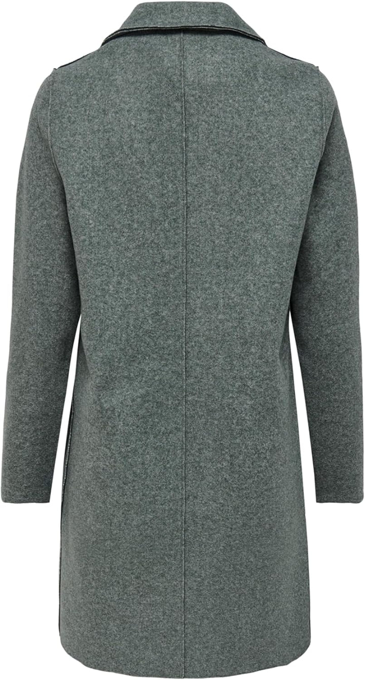 ONLY Damen Onlcarrie Bonded Coat OTW Noos Mantel XXS Balsam Green/Detail:melange, XXS Balsam Green/D