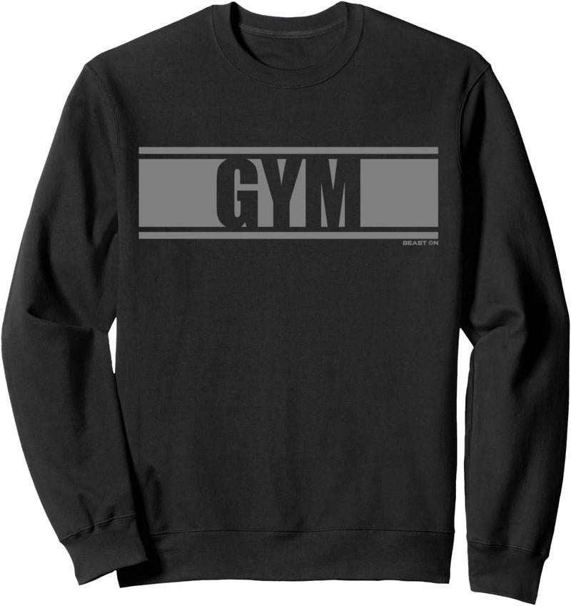 Gym Grau Gym Fitness Workout graue Schrift Druck Motiv Sweatshirt