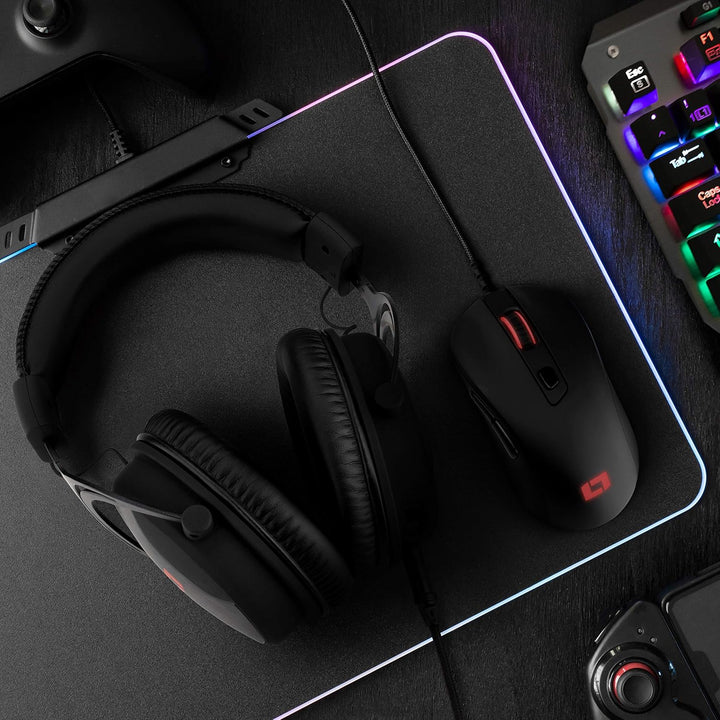 Lioncast ® LM60 Gaming Maus mit Kabel [PROGRAMMIERBARE Tasten] - Gaming-Mäuse für PC - Beste MMO Gam