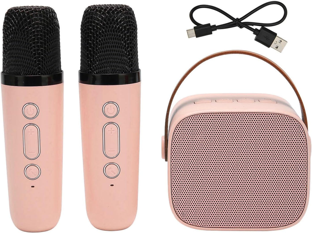 Bluetooth-Karaoke-Maschine für Erwachsene und Kinder, Tragbarer Stereo-Sound-Retro-Lautsprecher mit