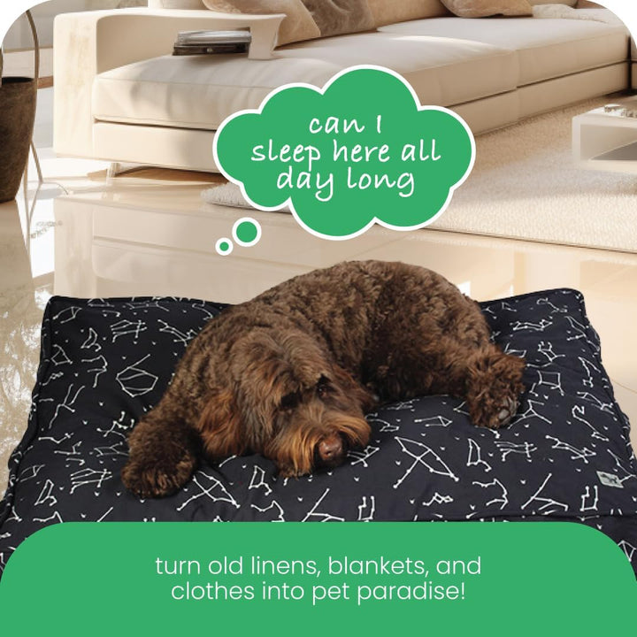 Molly Mutt Bezug für kleines Hundebett, Rocketman-Druck, Masse: 55,9 x 68,9 x 12,7 cm, 100% Baumwoll