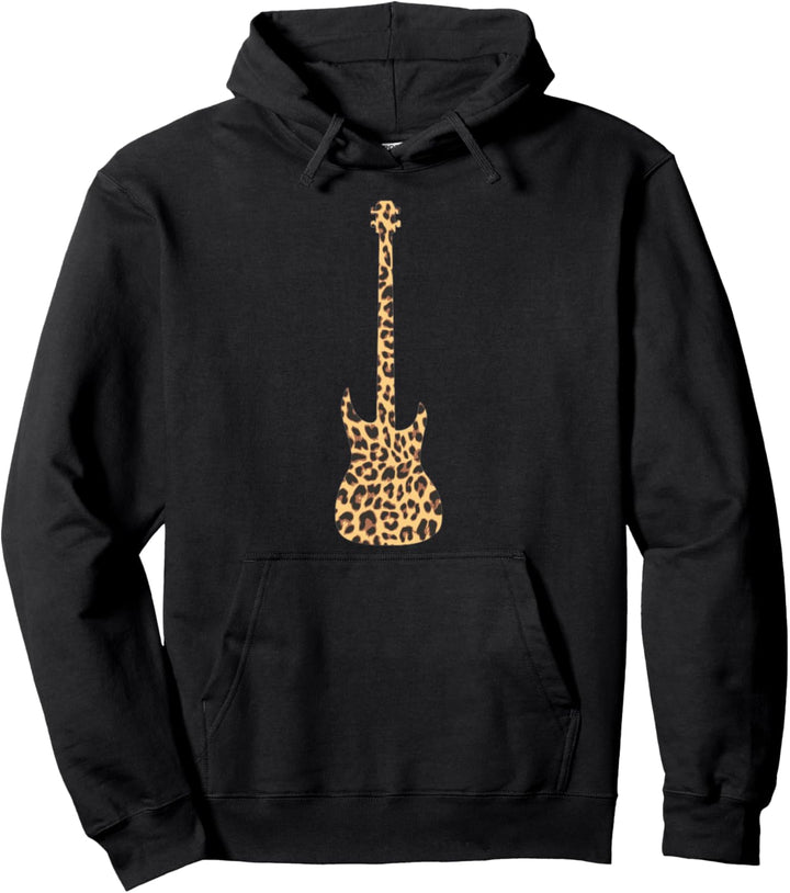 Leopard Druck Gitarre Pullover Hoodie