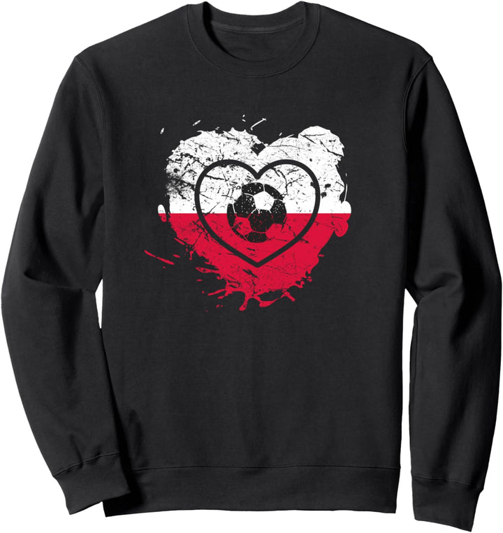 Polen Fussball Polska Ich liebe Fussball und Polen Sweatshirt