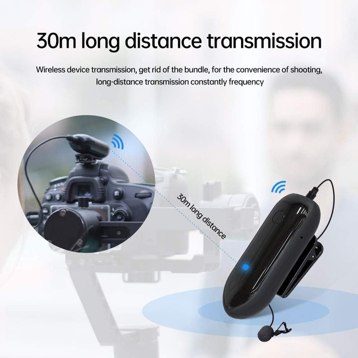 Mini Wireless Lavalier Mikrofon System,LENSGO LWM-318C 20-Kanal UHF Professional Omnidirektionales K