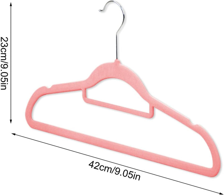 Samthanger,10 Stück Flockierte Spurenfreie Bügel | Platzsparende Nahtlose Organizer für Leggings Hos