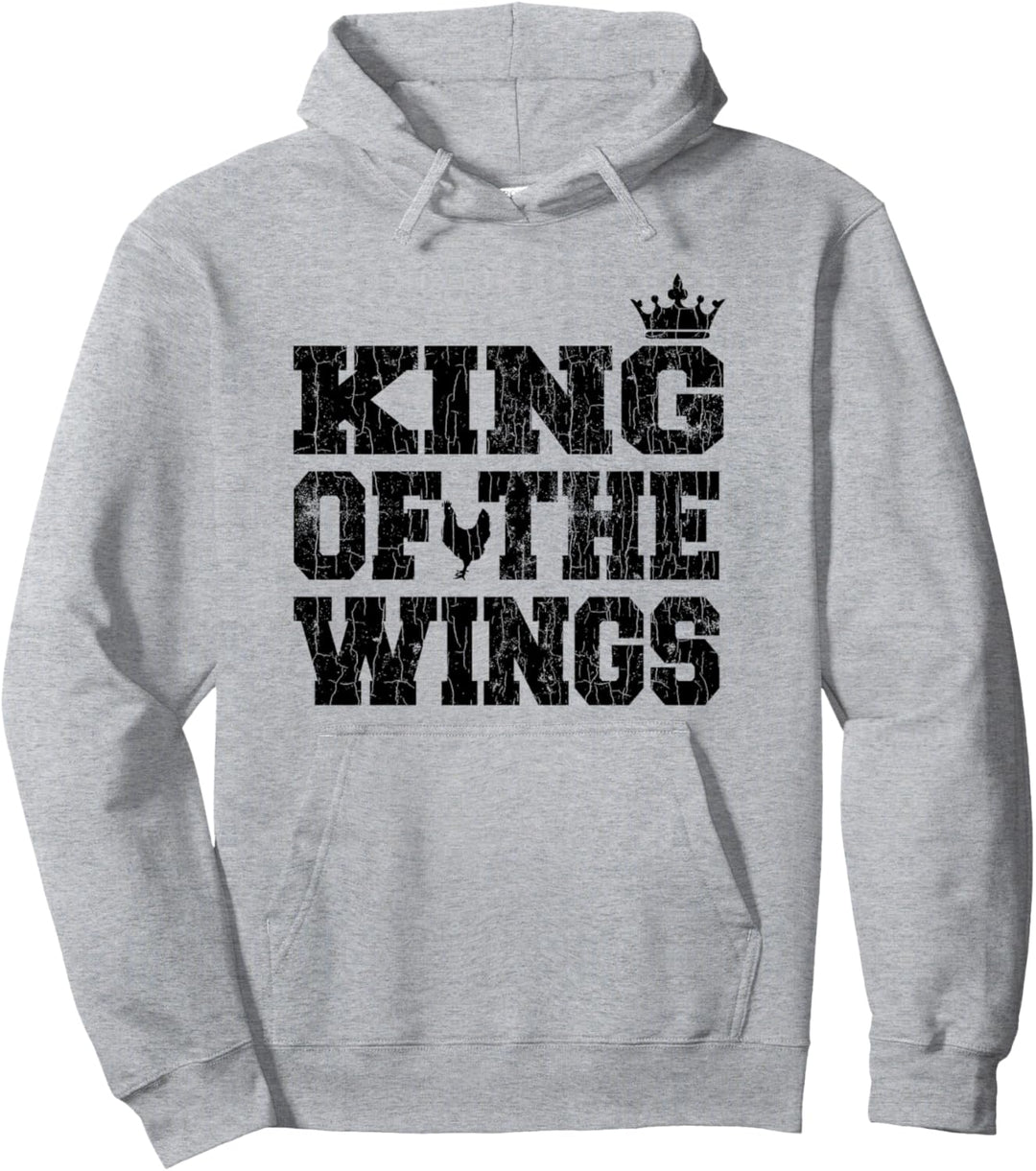King Of The Wings Lustiger Frittier-Frittier-Grafik. Pullover Hoodie