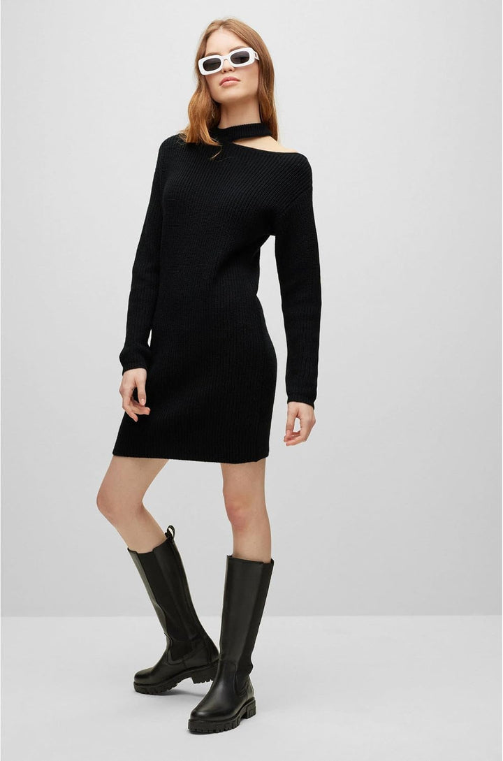 HUGO Damen Sondellia Dress M Black1, M Black1