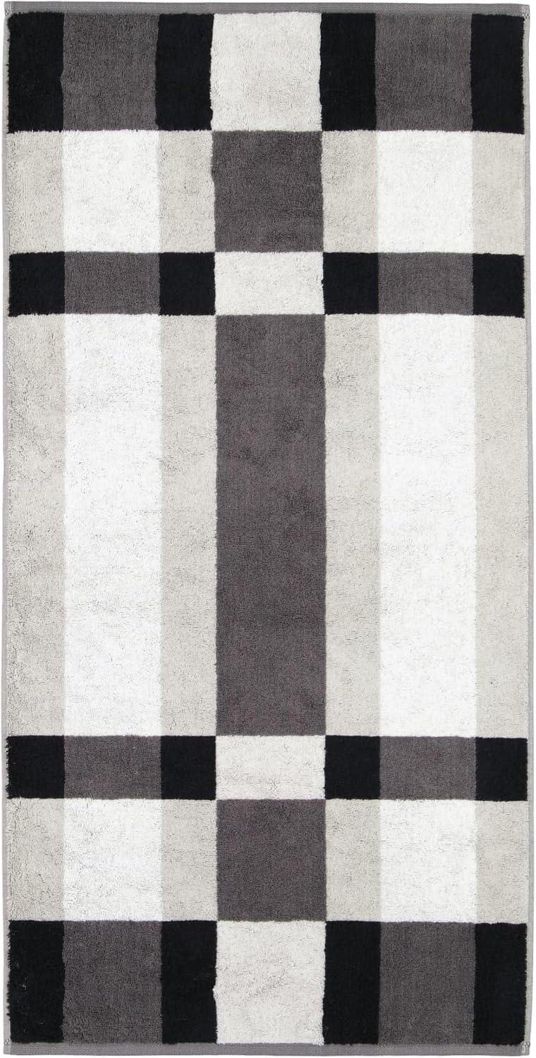 CAWÖ Home Handtücher Delight Karo 6219 Platin - 77 Duschtuch 70x140 cm, Duschtuch 70x140 cm